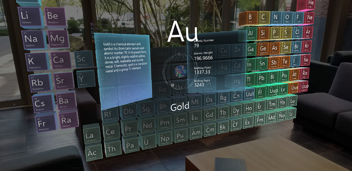 PeriodicTable for HoloLens