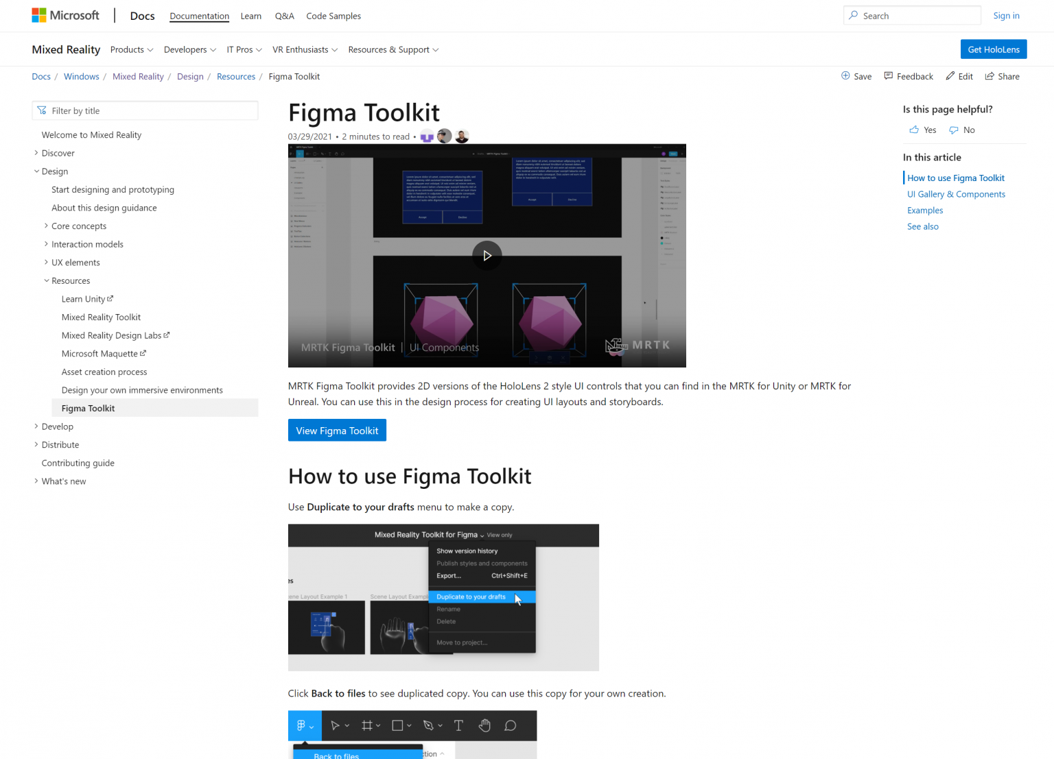 MRTK Figma Toolkit & Figma Bridge Yoon Park's Mixed Reality Stories